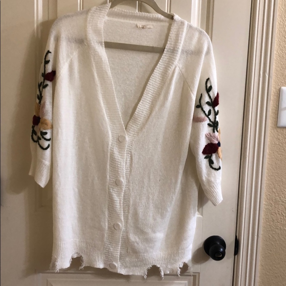 Embroidered cardigan